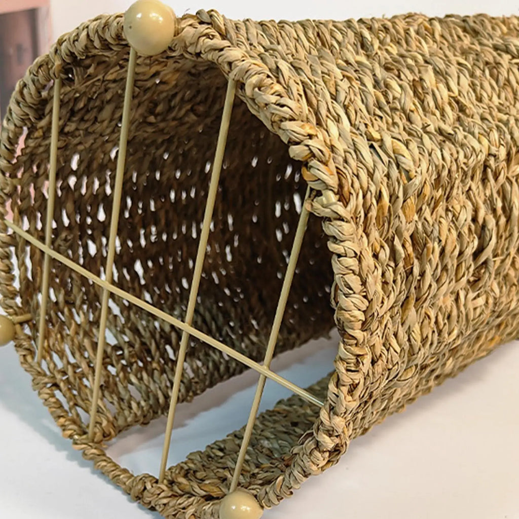 Toilet Paper Holder Handwoven storage basket No-Drill Bathroom Organizer with Cup Holder Bathroom Organizer Bathroom Decor Zpaxo