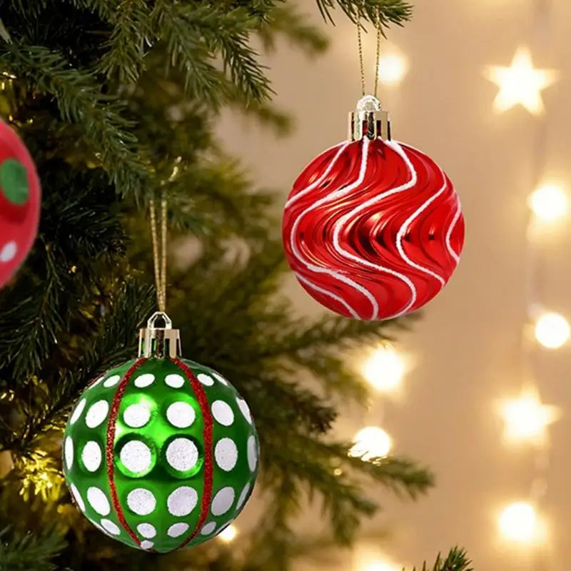 Glittering Christmas Ball Baubles Ornament Shatterproof Tree Hangings