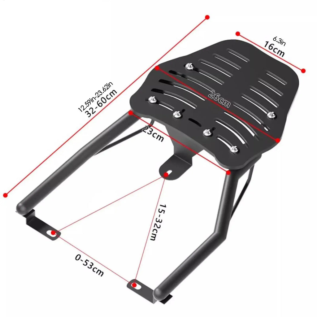 Motorcycle Trunk Rack Stainless Steel Adjustable Tour Pack Rack Wear-Resistant Trunk Rack Motorcycle Accessories for Daily Life Zpaxo