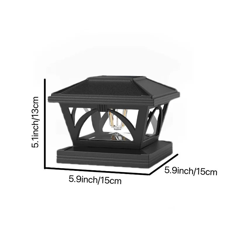 Solar Outdoor Post Cap Lights 4x4 5x5 6x6 Bright LED Light Fence Deck Zpaxo