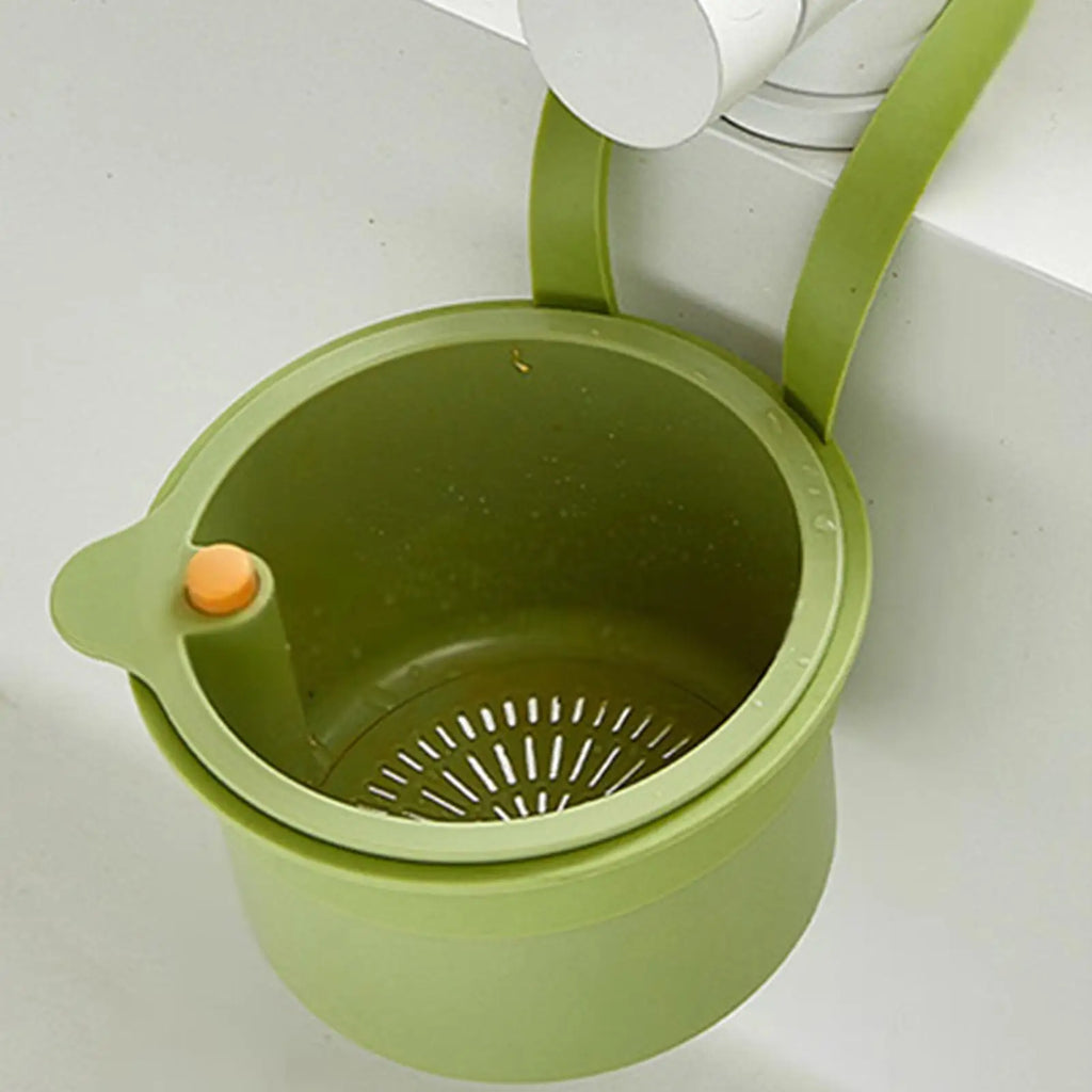 Self Cleaning Kitchen Sink Strainer Basket Press Automatic Dumping Waste Catcher Faucet Hanging Draining Basket Trash Filter Zpaxo