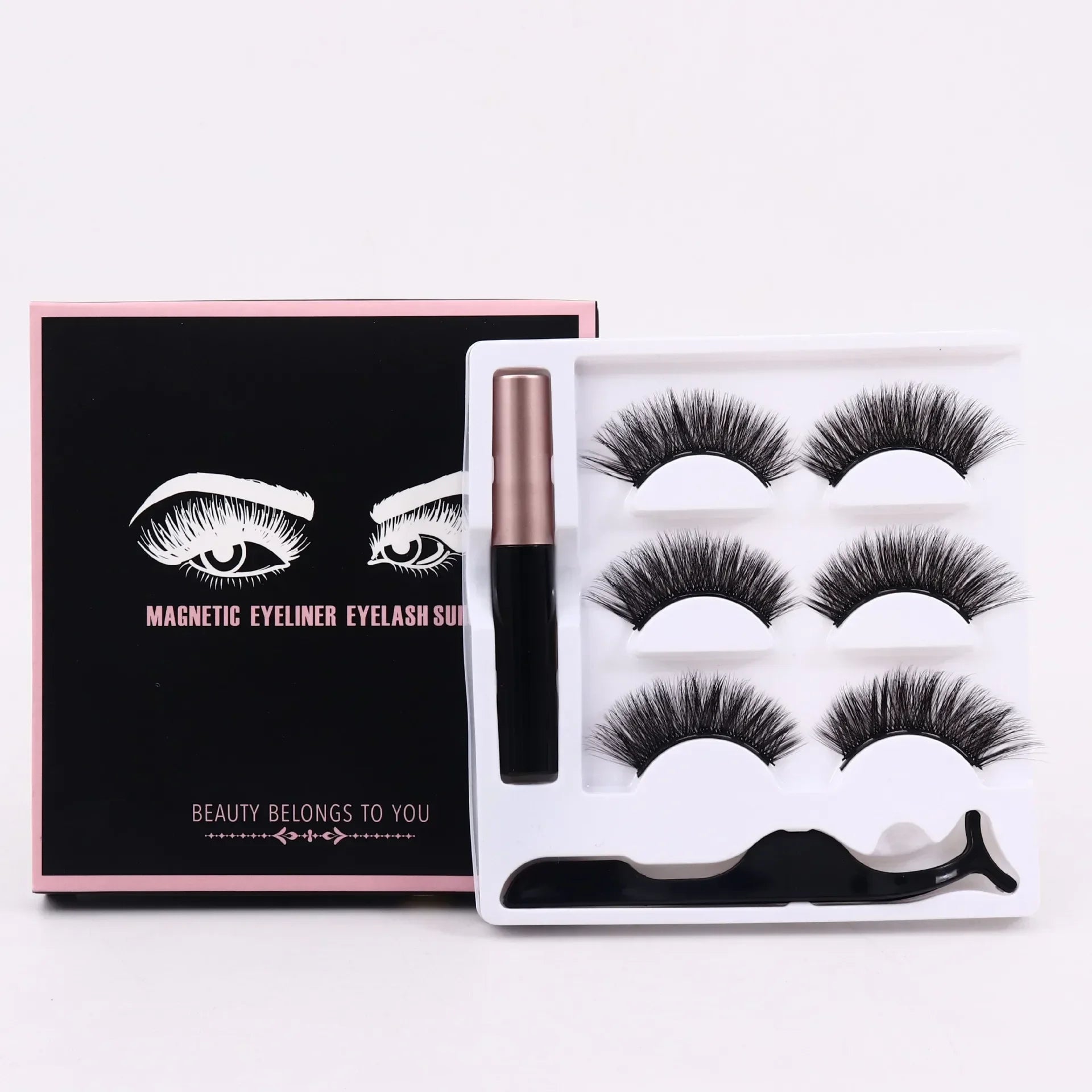 Magnetic Eyelashes Set Full Strip 5/7/10 Pair Natural Cilia False Eyeliner Dramatic Volume Thick Synthetic Eye Lashes Makeup Zpaxo 3Pair 020