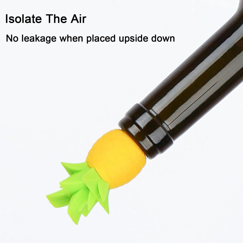 Wine Stopper Reusable Pineapple Shape Silicone Sealer Beverage