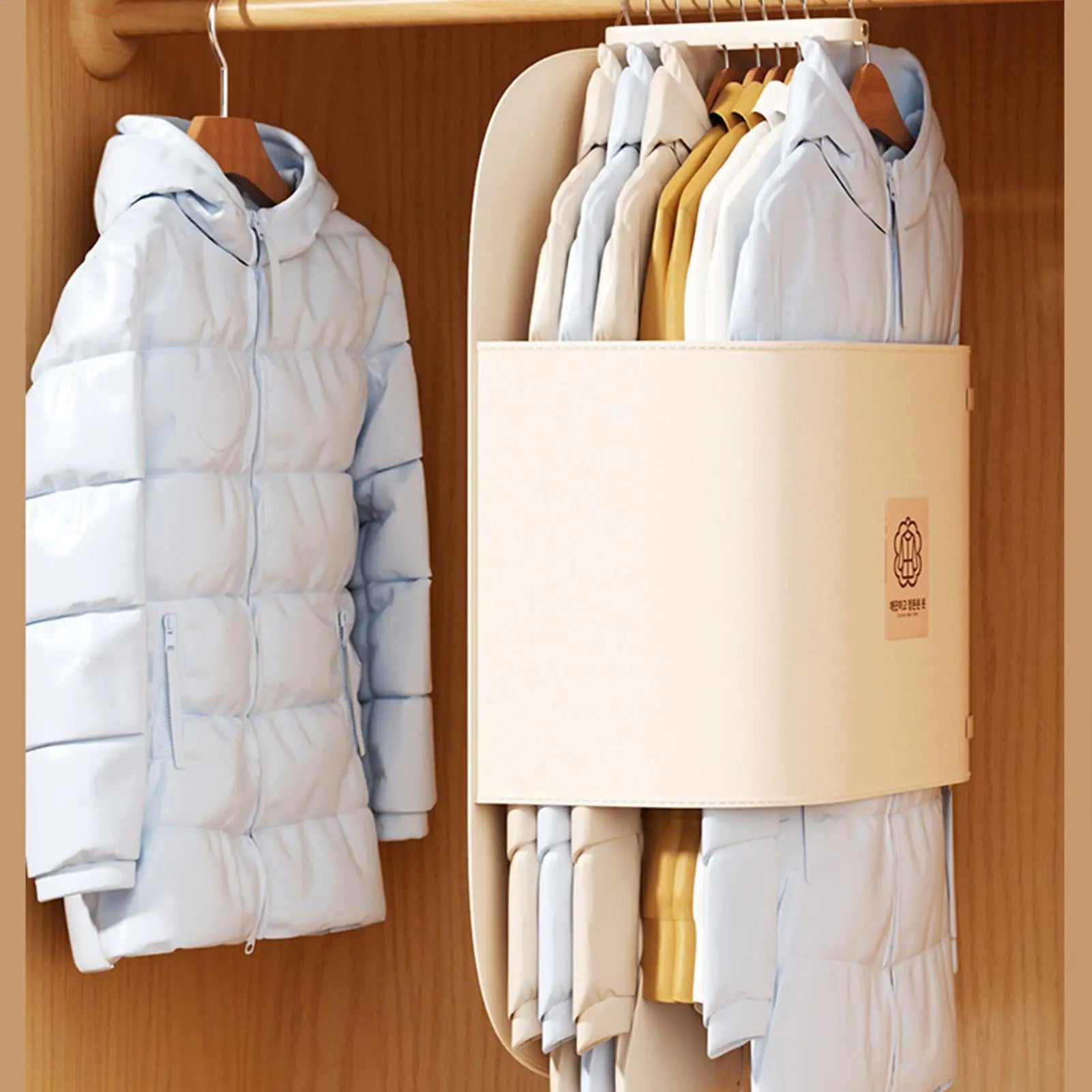 Clothes Compression Storage Board Space Saving Ultra Thin Dustproof Adjustable Closet Garment Press Board for Home Travel Shirts Zpaxo