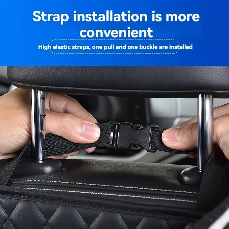 Car Seat Back Organizer – Leather Backseat Storage Bag