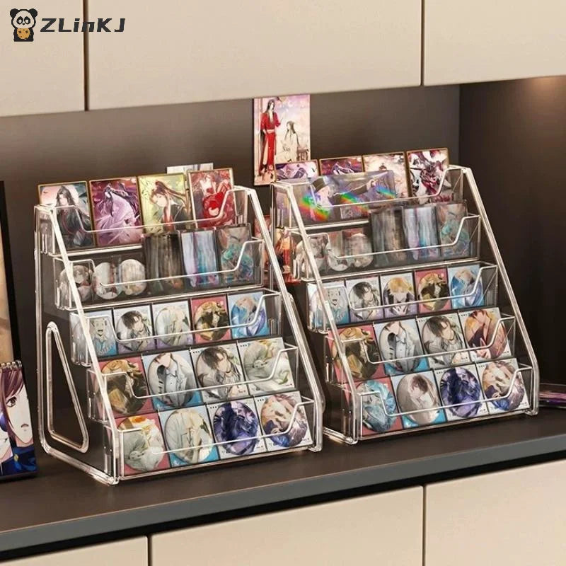 ▶1Pcs Acrylic 3/4/5 Layers Heighten Multi-layer Lipstick Organizer Cosmetics Storage Organizer Nail Perfume Display Stand Zpaxo