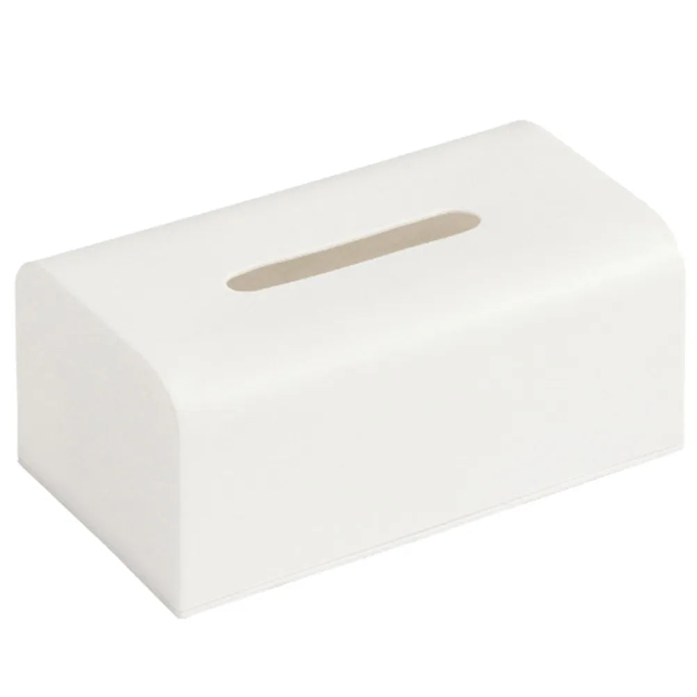 Large White Paper Storage Box Heavy Duty Plastic Tissue Case Elegant Zpaxo White