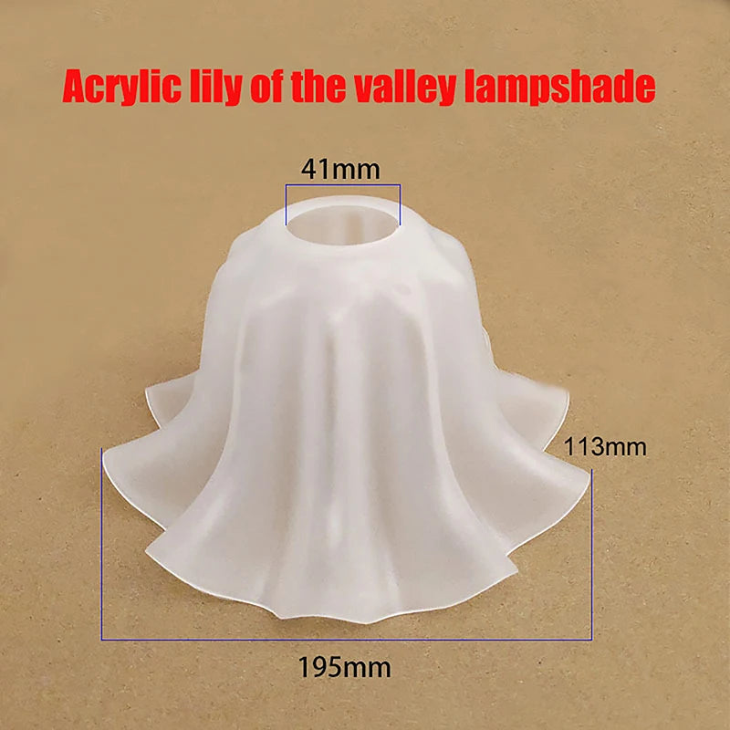 Acrylic Lily Lampshade E27 Replacement – Table & Wall Lamp Shade