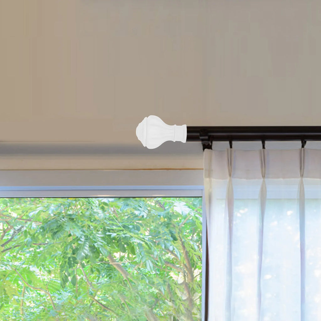 Curtain Rod End Plastic Decorative Finials Roman Drapery Window