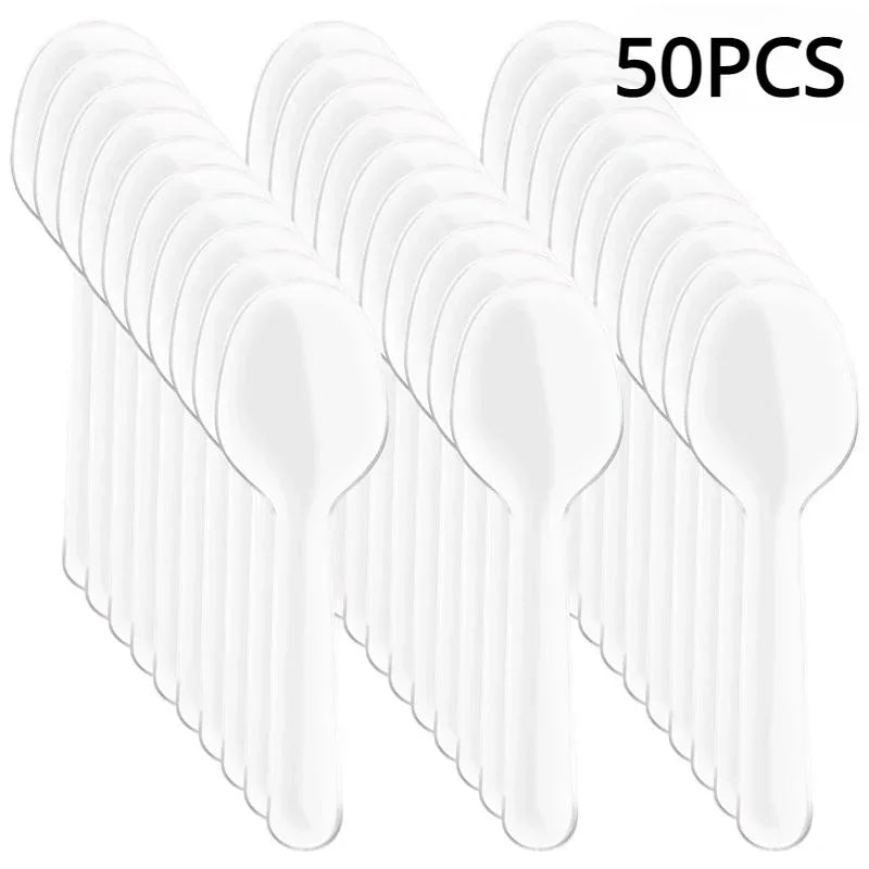 Mini Ice Cream Spoon Disposable Dessert Spoons Wedding Party