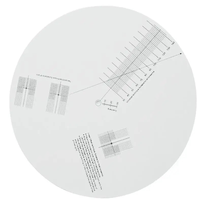 652F Mat LP Vinyl Calibration Plate Pickup Ruler Phono Turntable Zpaxo White CN