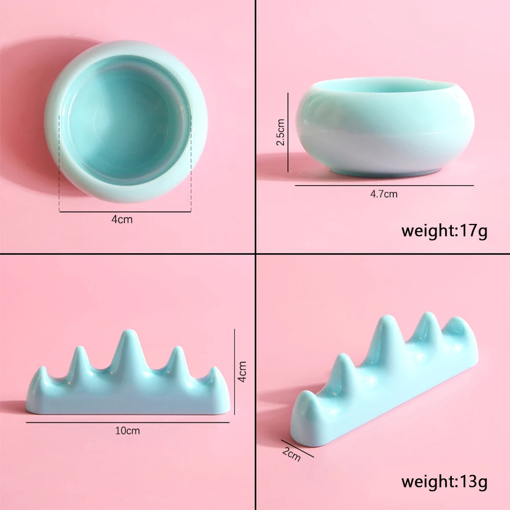 1set Professional Nail Brush Washing Equipment Acrylic Liquid Powder Container Nail Cup Nail Rrush Holder Manicure Tools Zpaxo