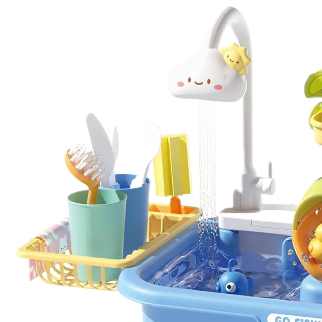 Children's Kitchen Toys Electric Fun Play Water Wash Basin Fishing