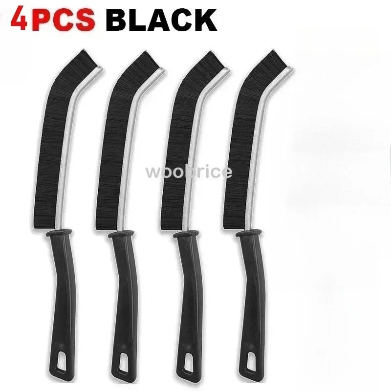 1-10pcs Hard Bristle Crevice Cleaning Brushs-Thin Gap Cleanings Brush Small Cleaning Grout Brush Kitchen Brush Cleaning Tools Zpaxo 4pcs black as show