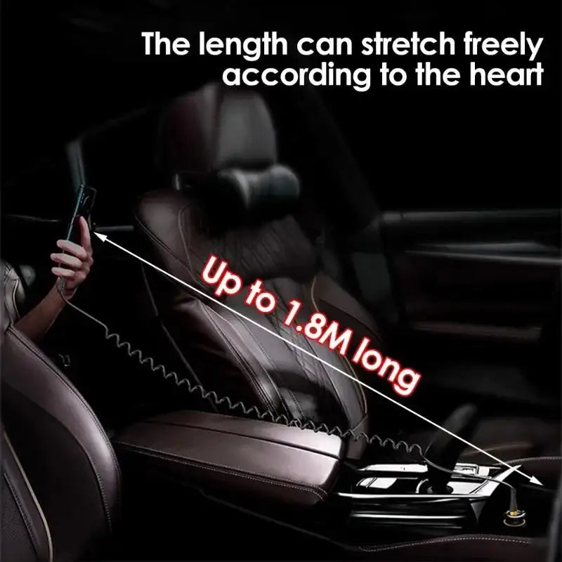 120W USB C to Type C Fast Charge Spring Cable Telescopic Car Phone Charger Data Cord For iPhone Samsung Xiaomi Realme USB Cables Zpaxo