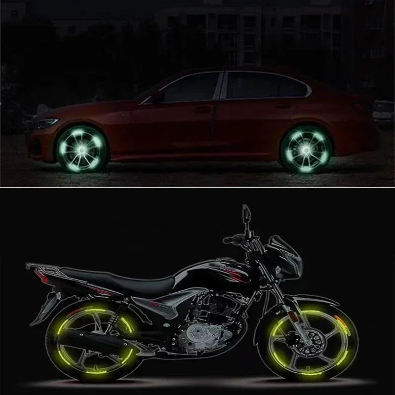 Reflective Wheel Rim Stickers – Car, Bike & Motorcycle