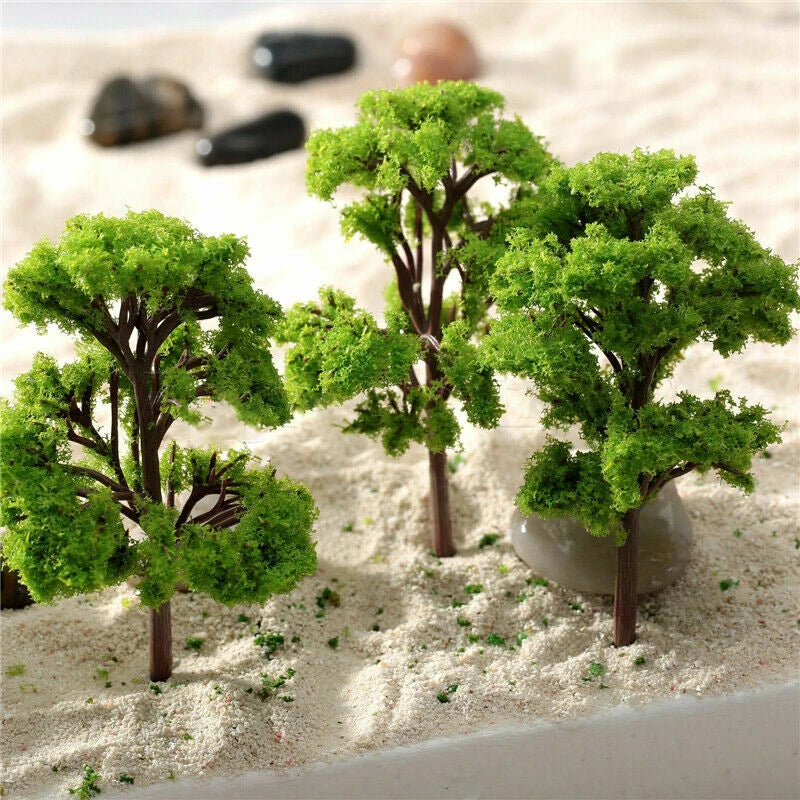 Miniature Model Trees 4–8cm | Railway Fairy Garden DIY Decor