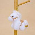 Kawaii Zodiac Equine Plushie Keyring Year Present Backpack Hanging Zpaxo White