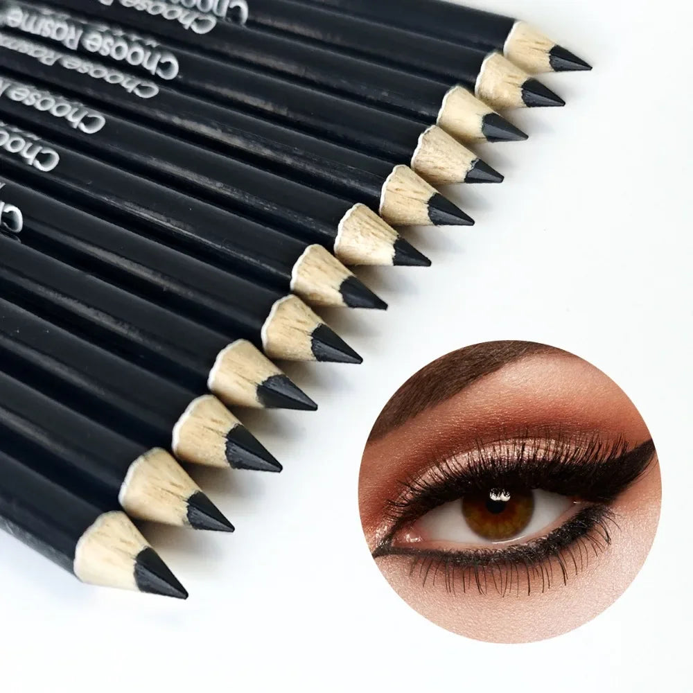 Pigmented Eyeliner Pencil Hard Refill Smooth Black Wooden&liquid Zpaxo