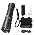 Tactical LED Flashlight – Zoomable USB-C Rechargeable Torch Tactical Flashlight Zpaxo Set B ZOOM