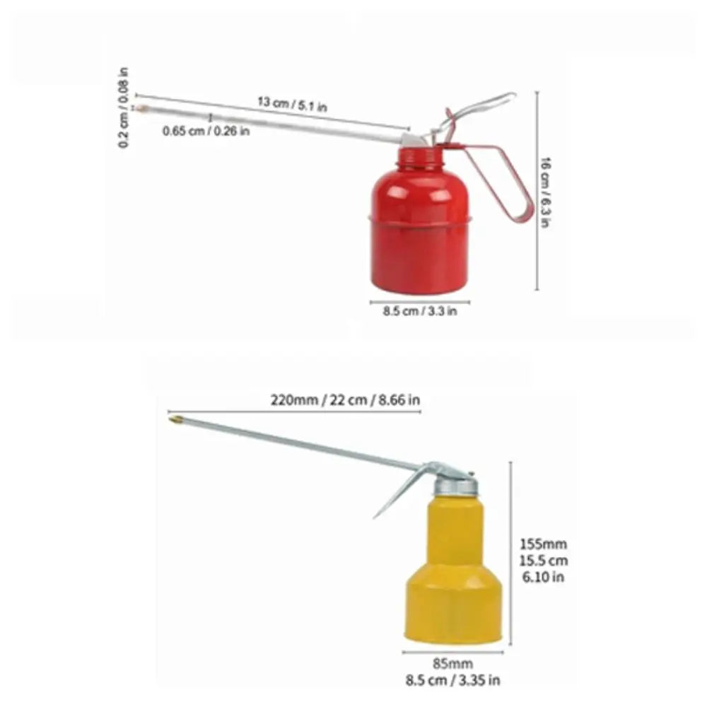 Metal Pump Structure Manual Oil Can Transparent Storage Extended Long Zpaxo
