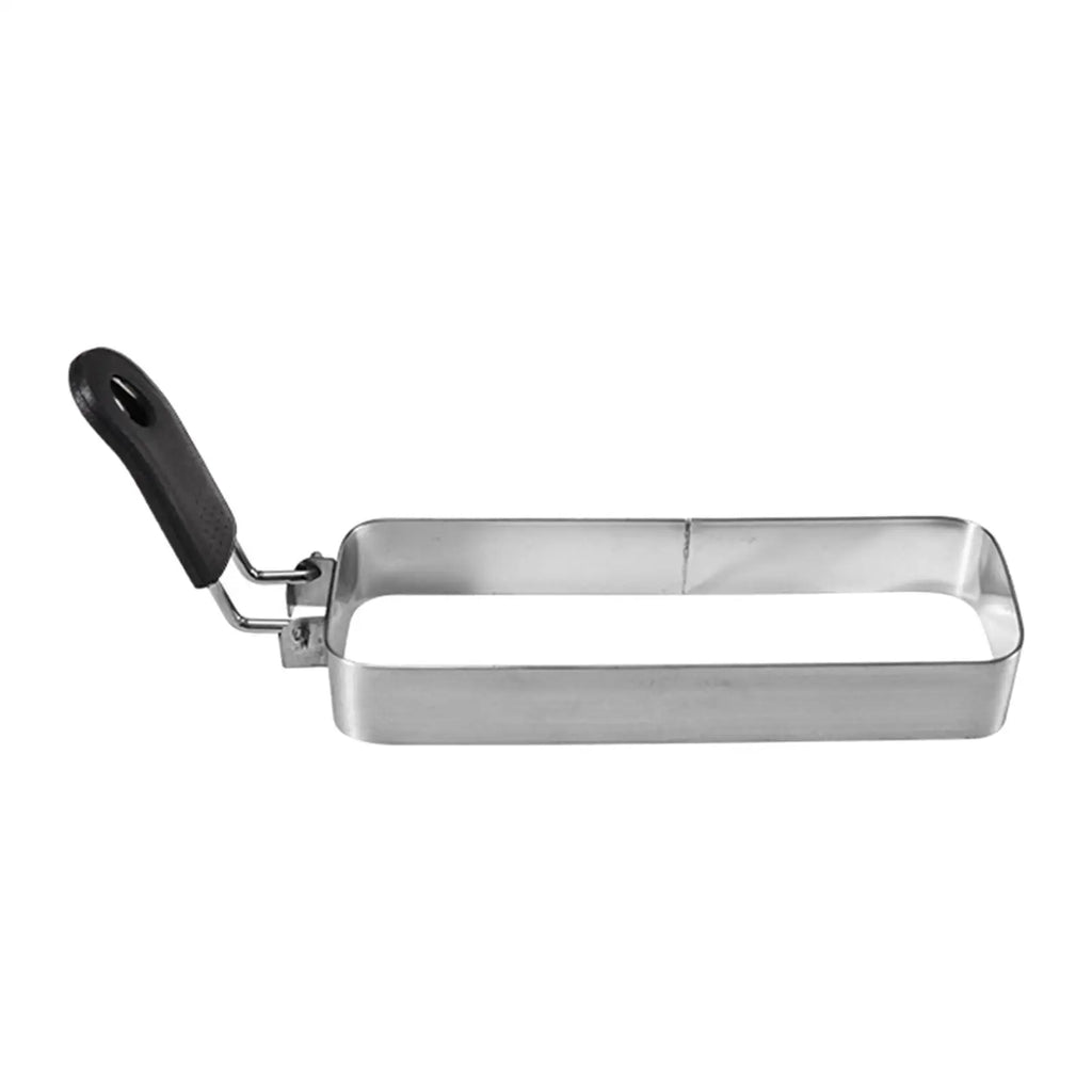 Egg Ring with Handle for Griddle Pan for Breakfast Sandwich Muffin Omelette Ring Crumpet Ring Non Stick Shaper Rectangular Zpaxo