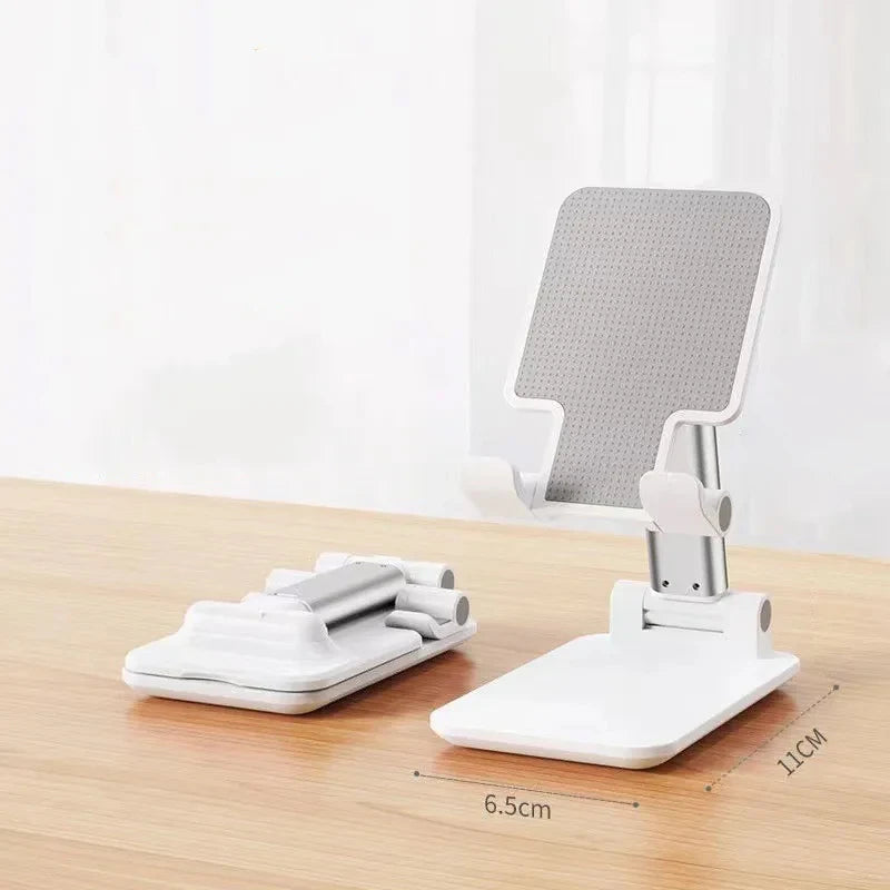 Foldable Desk Mobile Phone Stand Adjustable Desktop Tablet Holder Zpaxo White