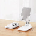 Foldable Desk Mobile Phone Stand Adjustable Desktop Tablet Holder Zpaxo White