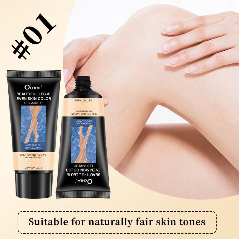 Concealer Leg Cream Waterproof Even Skin Tone Beauty Cream Stockings Cream Leg Care Moisturizer Zpaxo 01