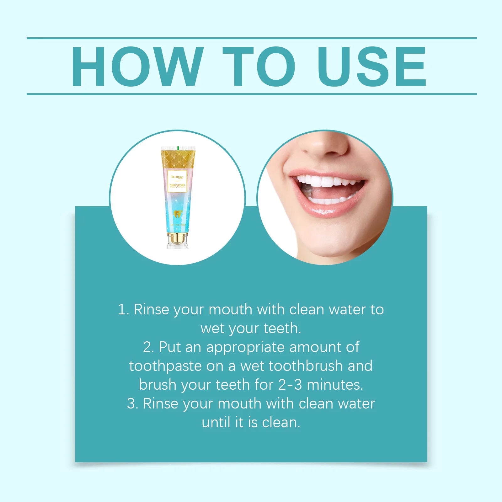 Nicotinamide Whitening Toothpaste Bright Teeth Improve Yellow Black Teeth Remove Dental Plaque Keep Gum Oral Health Toothpaste Zpaxo
