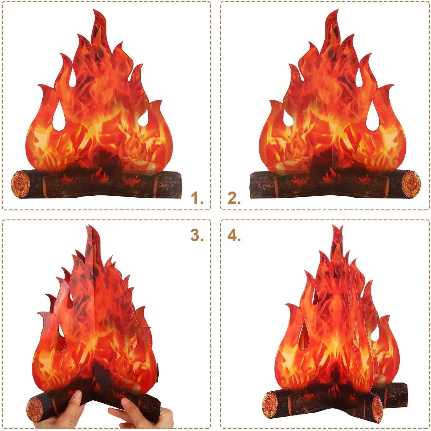 Fireplace & Rainforest Falls Decor Signs – VBS, Camping & Party