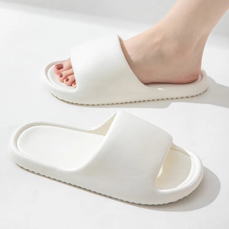 Soft Sole Eva Slippers Women Lightweight Non Slip Home Woman Men Zpaxo white 38-39