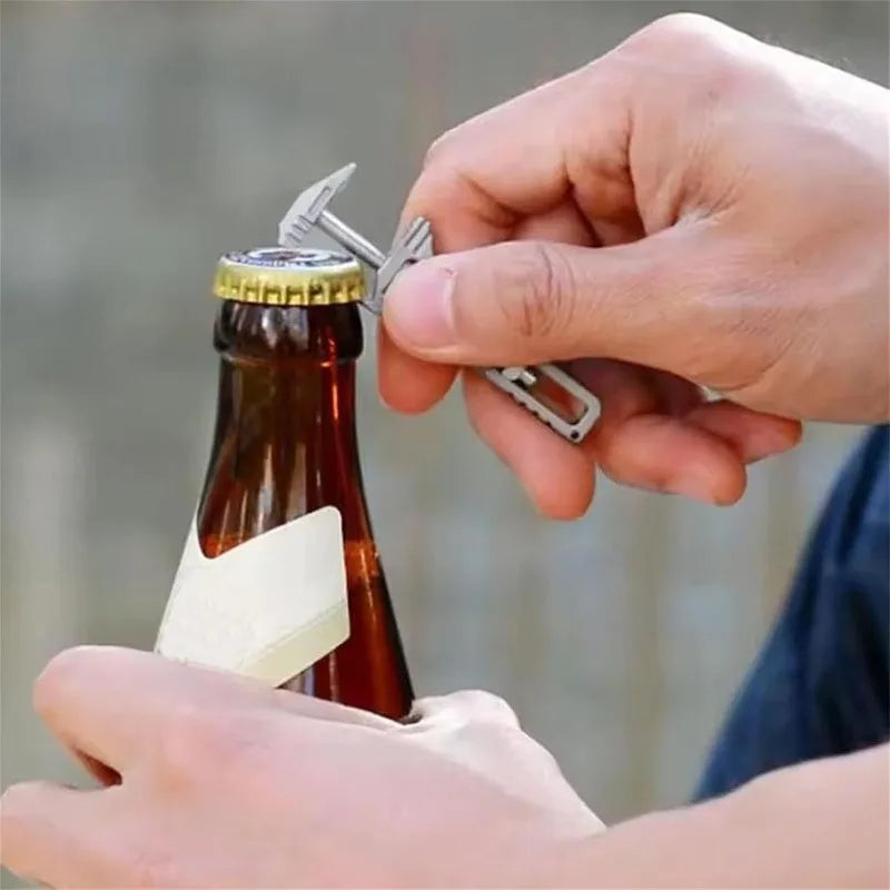 Titanium Alloy Mini Multitool Wrench & Bottle Opener EDC