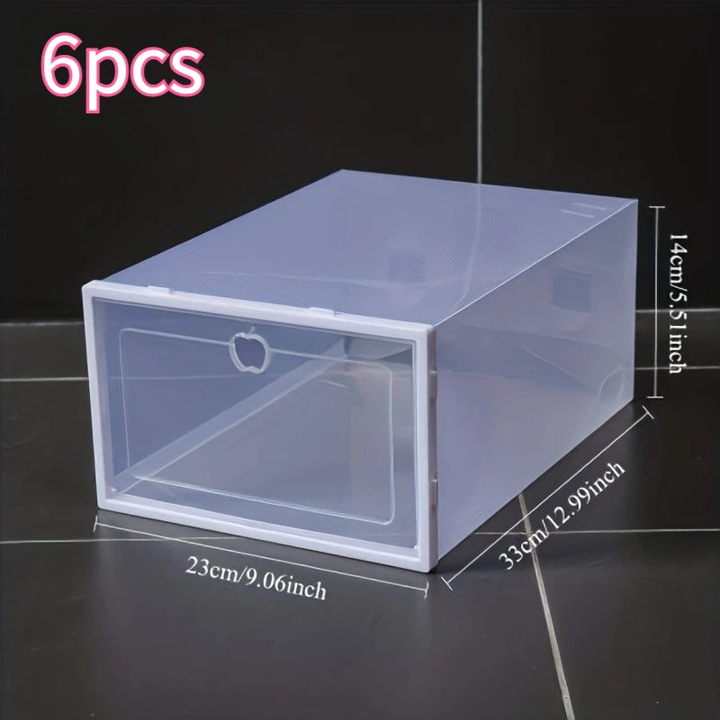 Upgraded Thickened Transparent Shoe Box Foldable Storage Rack Home