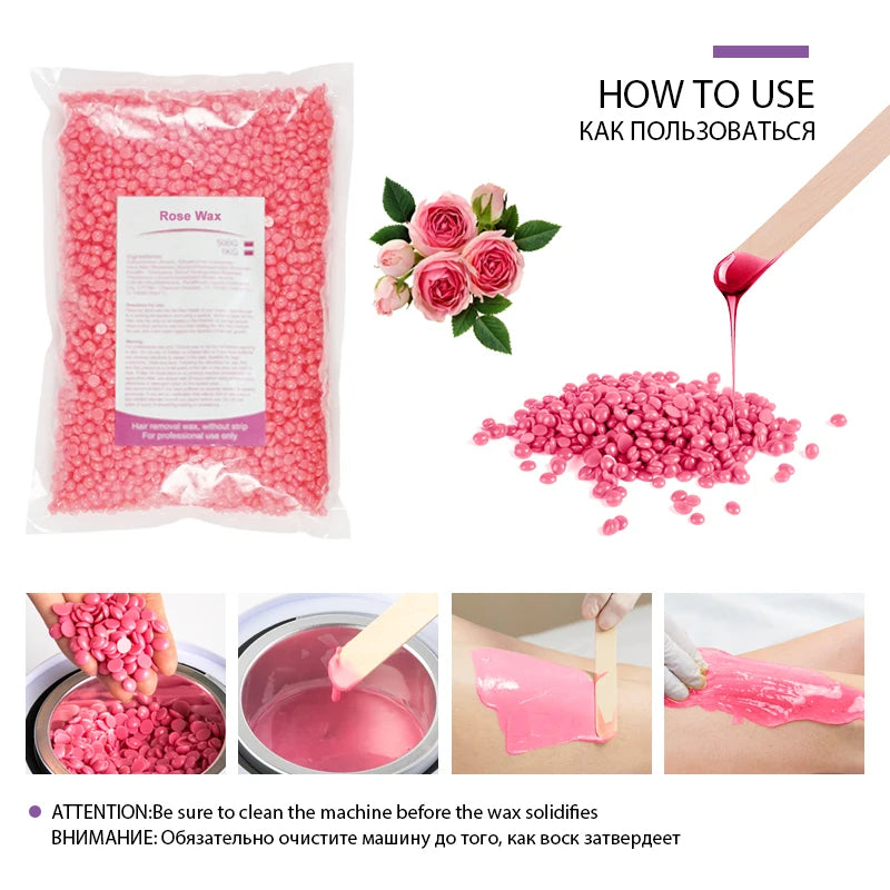 Hard Wax Beans Hair Removal – 500g/300g/50g Unisex Depilatory Wax Beans Zpaxo