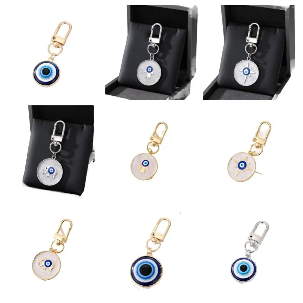 Creativity Resin Star Demon Eye Keychain Alloy Dripping Oil Turkish Zpaxo