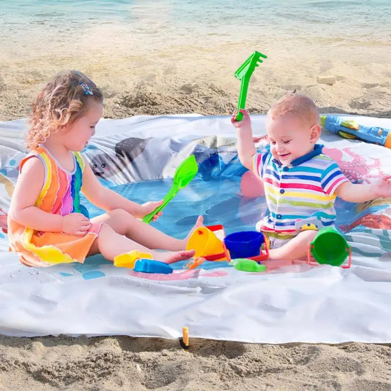 Beach Puddle Pool Toddler Baby Paddling Pool Beach Toys With Water Bucket Sandproof Water Play Summer Toy For Boys Girls Child Zpaxo United States