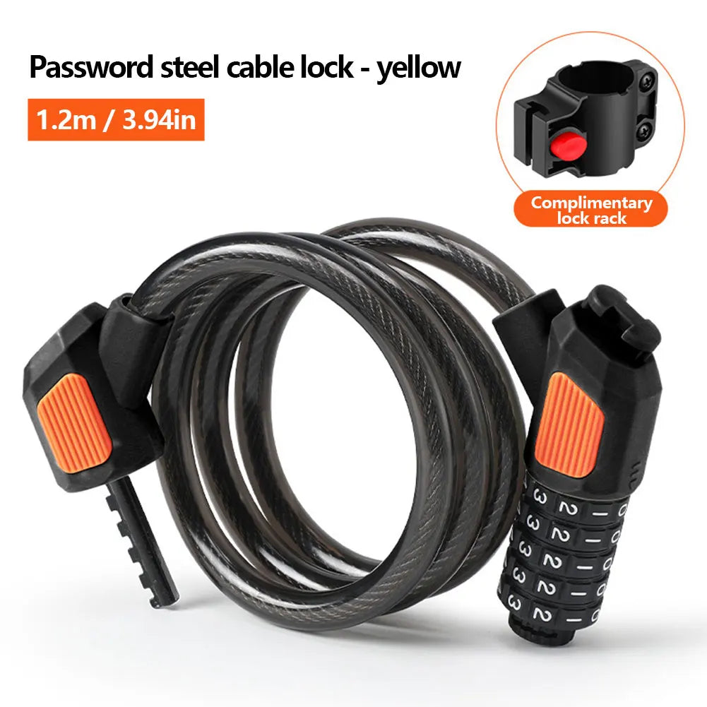 5 Digit Password Lock Anti-theft Portable Mountain Bike Safety