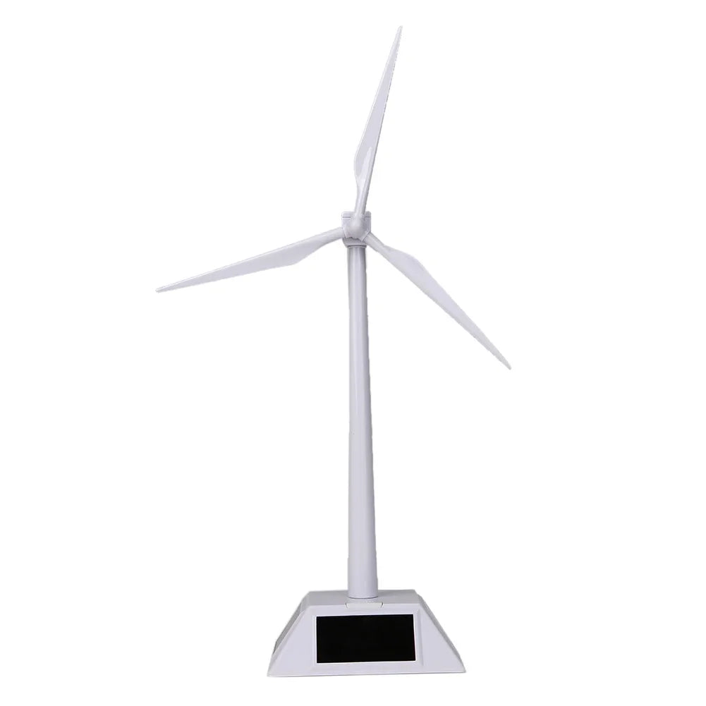 New Solar Powered Desktop Model-Solar Powered Windmills Wind Turbine for Kids Education Model Electronic Farm Windmill Toys Gift Zpaxo A