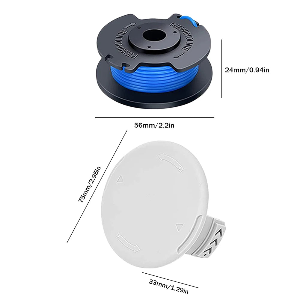 Multifunctional String Trimmer Spool Replacement Professional Trimmer Line Wear-resistant Equipment for Ryobi AC14RL3A/AC14HCA Zpaxo
