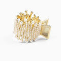New Pearl Water Diamond High Ponytail Hair Claw Headwear Gifts Fixed Hair Shark Hair Clip Styling Tools Irregular Metal Hairpins Zpaxo Gold 1