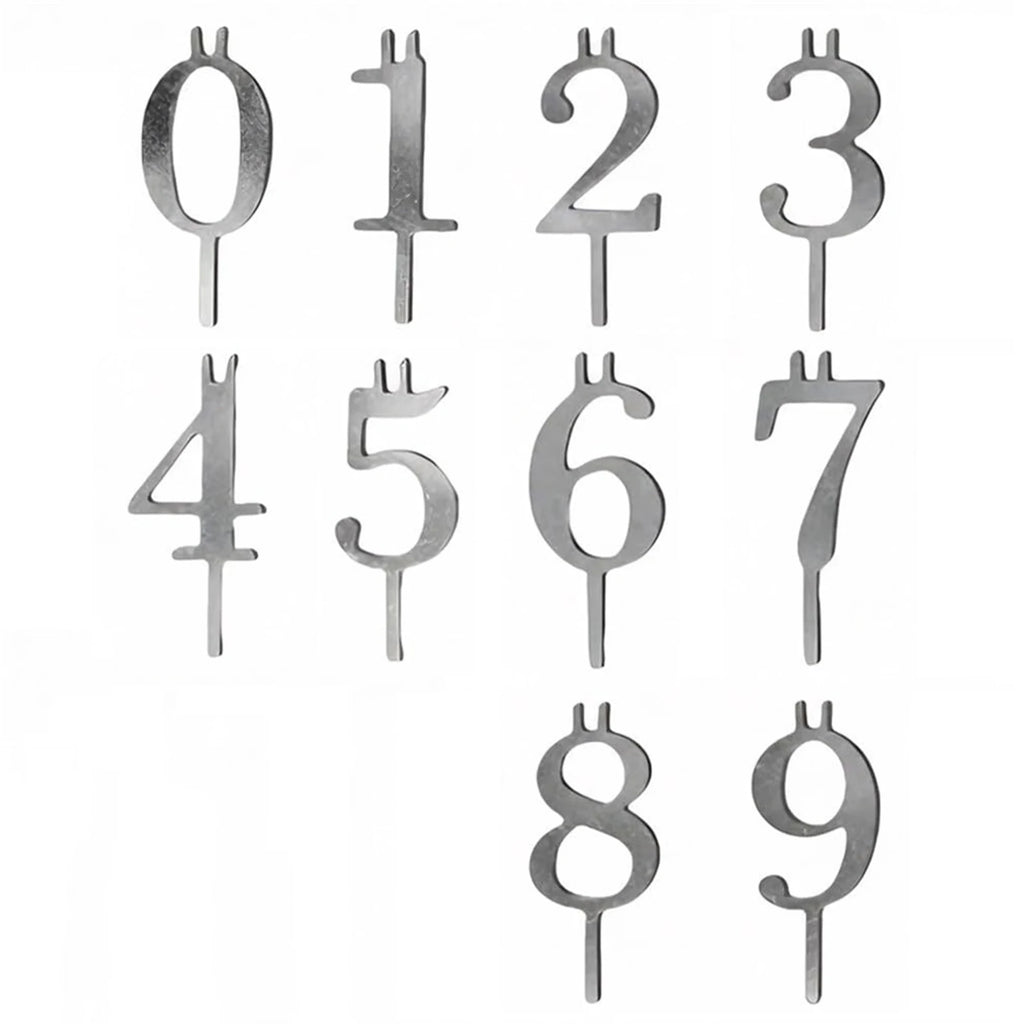 0-9 Reusable Number Birthday Candle Holder Cake Topper Decorations