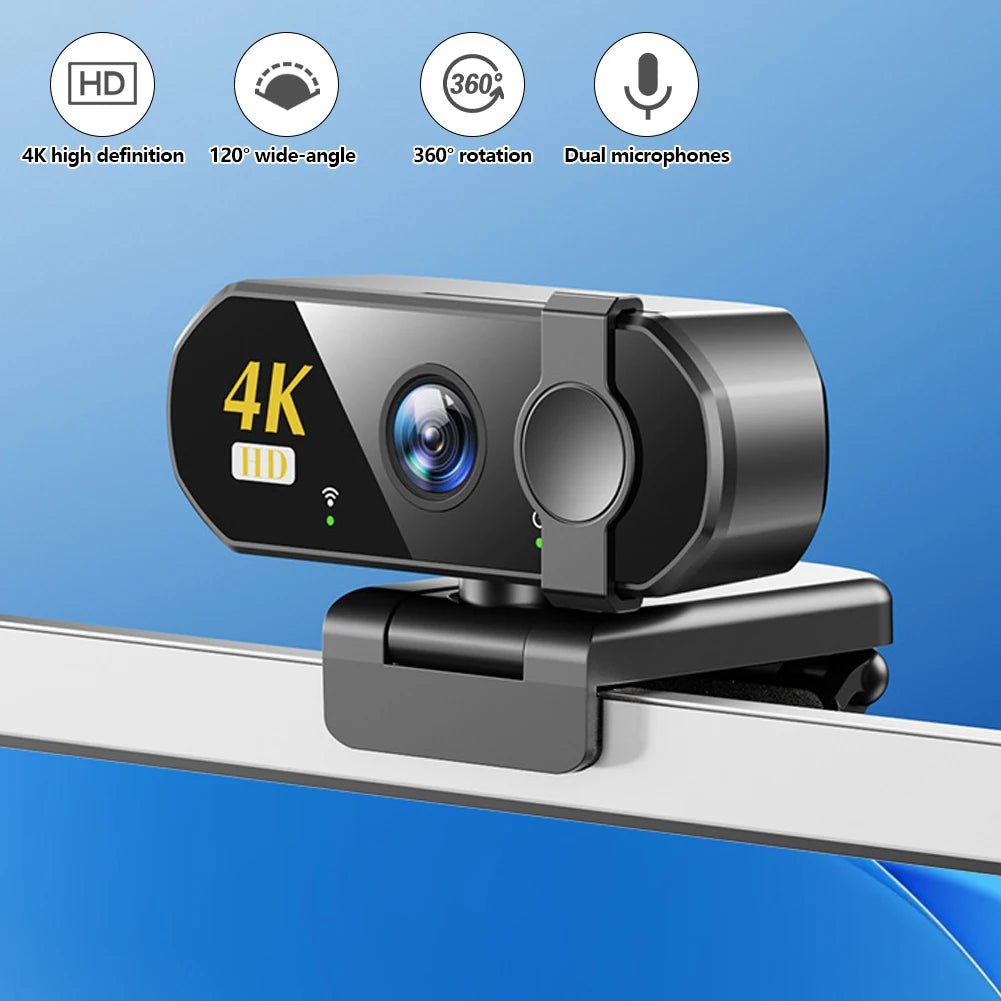 Fanmuran 4K USB Webcam – Auto-Focus, 120° Wide Angle 4K USB Webcam Zpaxo