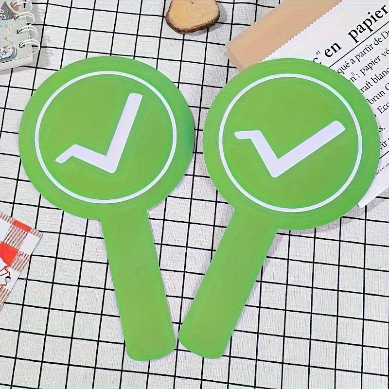1PC Dual sided hand held response card correct or incorrect answer clapper for classroom interaction and debate adjudication Zpaxo