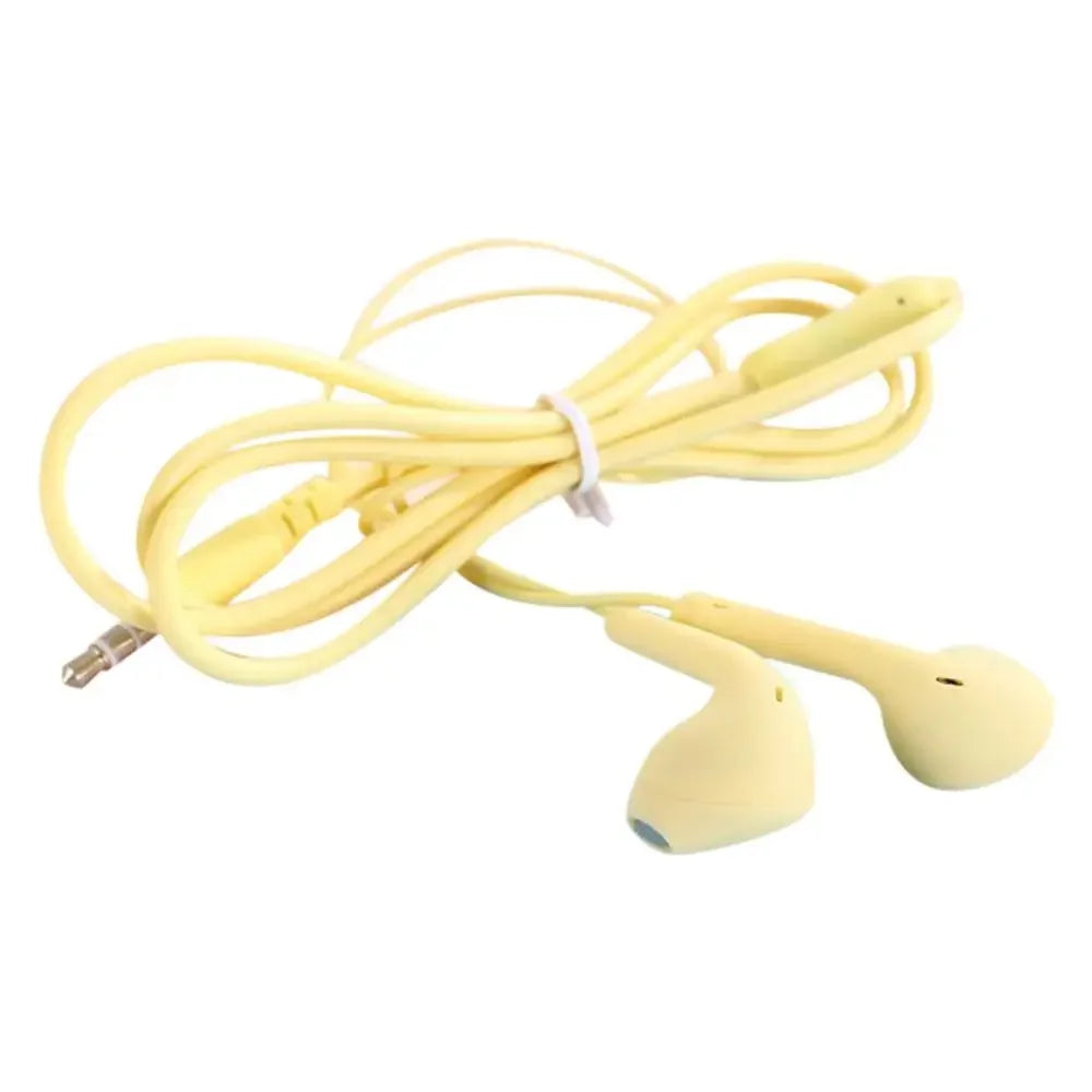 1PC 3.5mm Stereo In-Ear Earphone With Microphone Heavy Bass Wired Headset Earphones with Mic Universal for Xiaomi/Huawei/Samsung Zpaxo Yellow