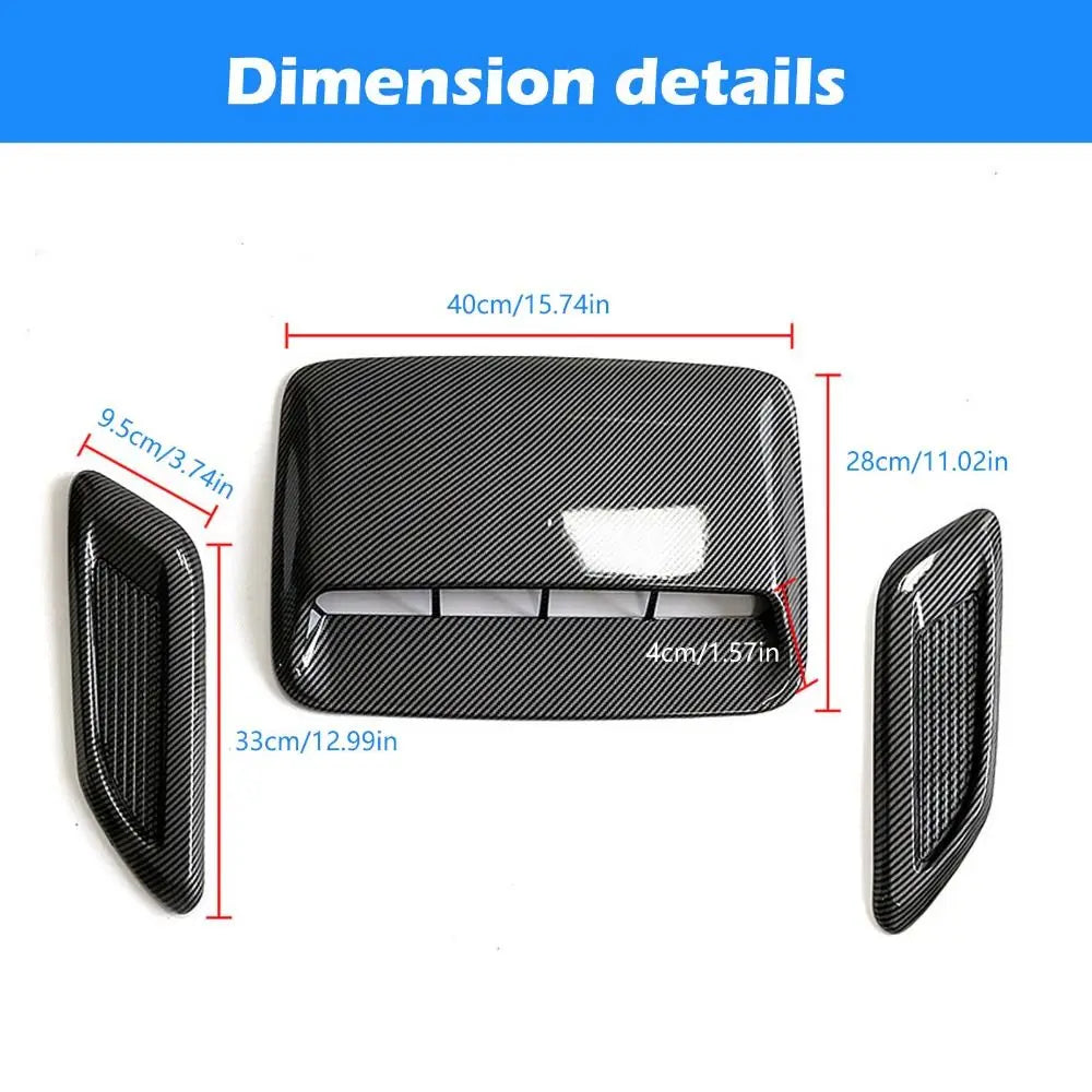 Auto Exterior Car Air Flow Intake Hood Carbon Fiber Reliability Zpaxo