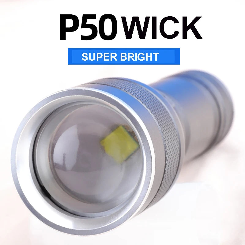 POCKETMAN XHP50 LED Tactical Flashlight – Rechargeable 18650/26650