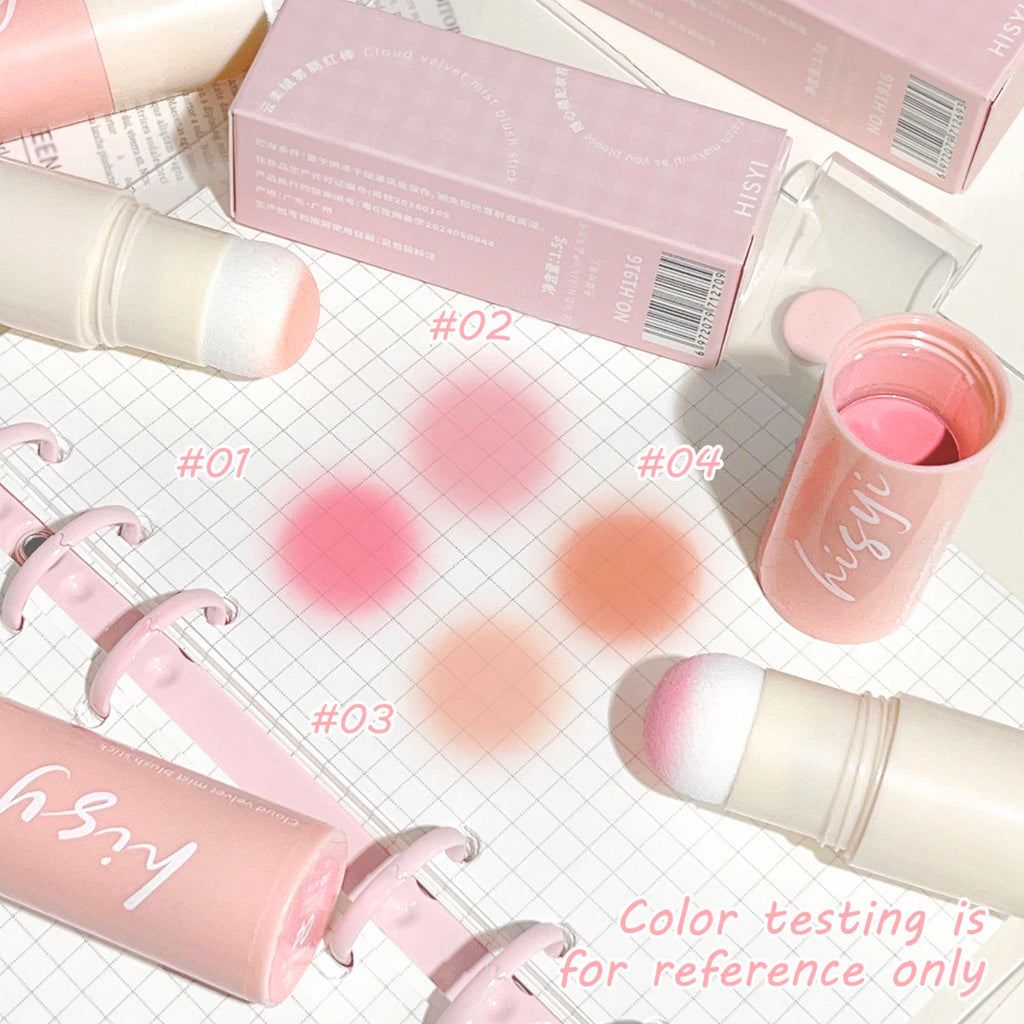 Cloud Soft Matte Blush Stick for a vibrant, brightening, natural bare makeup look, enhancing flawless skin tone Zpaxo