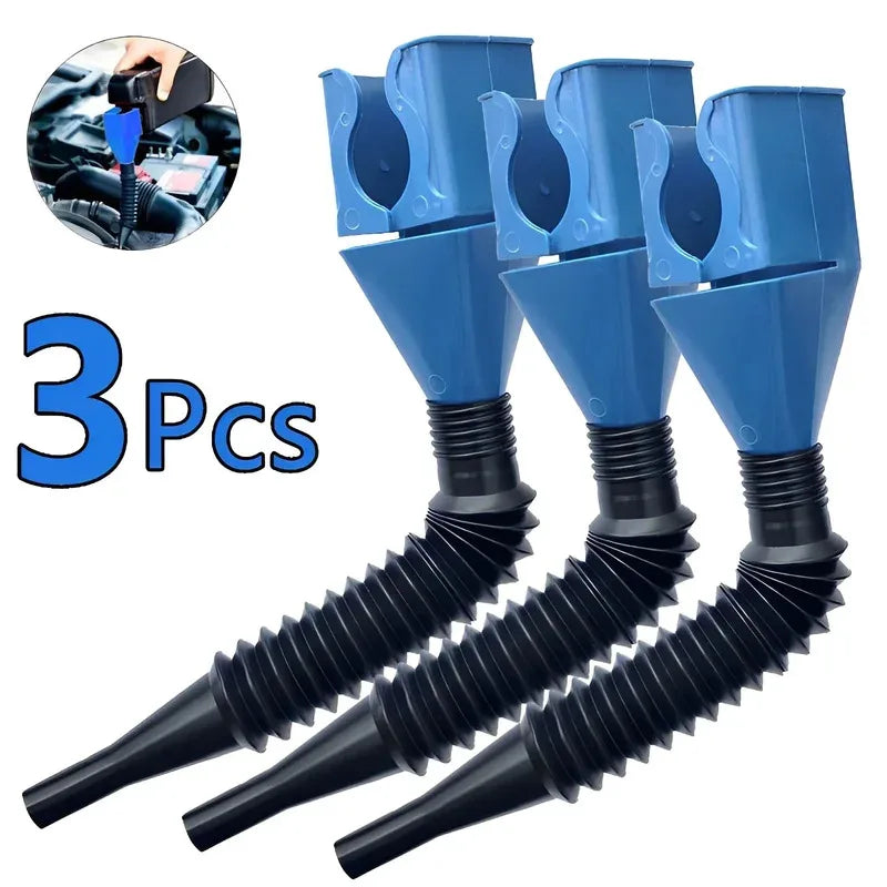 Folding Plastic Oil Funnel for Car & Motorcycle – 1–8 Pack