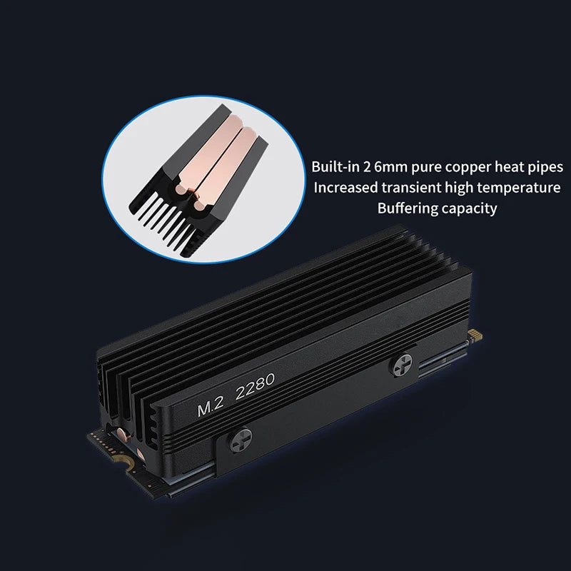 All-Aluminum M.2 NVMe SSD Heatsink | SSD-V3 2280 Cooler